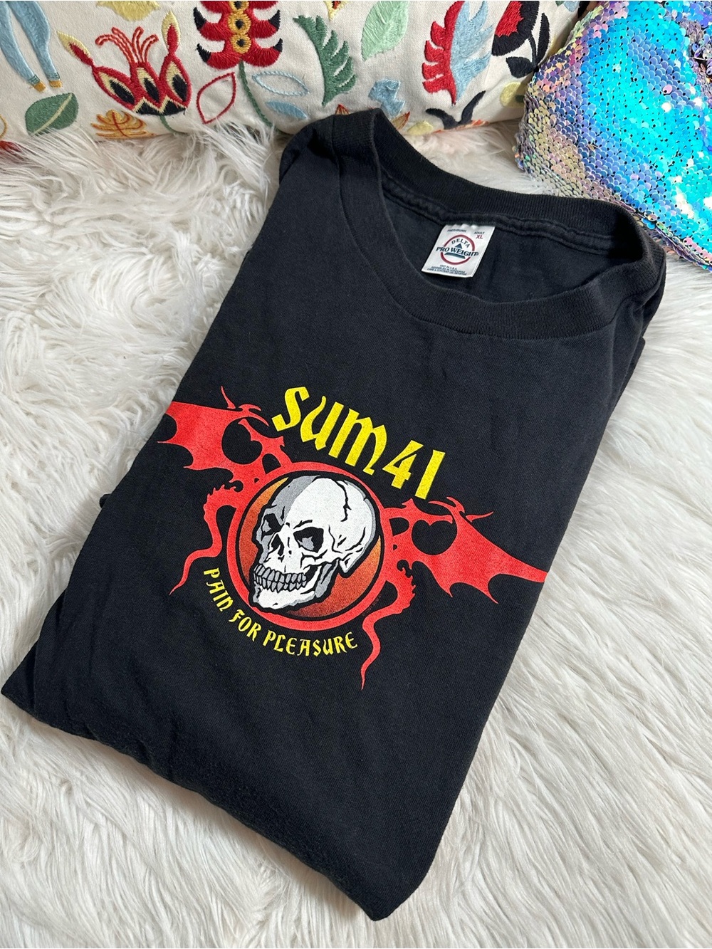 Vintage Sum 41 Pain For Pleasure Skull Band Tee